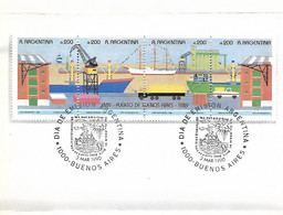 ARGENTINA - 1990 CENTENARIO DEL PUERTO DE BUENOS AIRES - Used Stamps