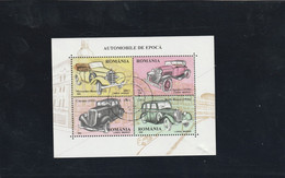 FEUILLET  ROUMANIE  N° 4354/4356/4357/4358    -  AUTOMOBILE DE EPOCA - N°2 - Collections (sans Albums)