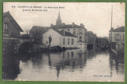 CPA - VAL DE MARNE - ALFORTVILLE INONDÉ- CRUE DE LA SEINE 1910 - RUE LOUIS BLANC - Animation - édition Félix Photographe - Alfortville