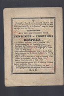 Pastoor Te Oostende - Doodsprentje †1833 - Henricus-Josephus DESPREZ - Obituary Notices