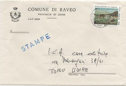 Busta Comunale Raveo Affrancata Stampe ( 234 ) - 1991-00: Storia Postale