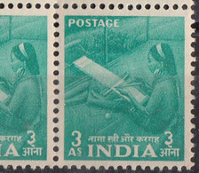 INDIA 1955 Five Year Plan (2nd Definitive Serie 3 As.Naga Woman On Handloom, 1v,, MNH(**) - Nuevos