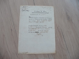 Certificat De Mort Compagnie De Jacquet Brouillot Beaune 23/12/1783 Pontarlier Autographe Jacquet - Documenten