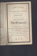 Bruges, Directeur & Confrère Chérie - Doodsprentje †1870 - Constantin VAN BRUWAENE & Louis-Léopold DECLERCQ - Overlijden