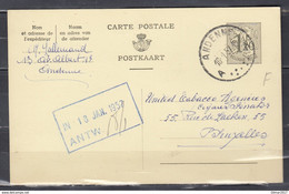 Postkaart Van Andenne A Naar Bruxelles (A) - 1951-1975 Heraldieke Leeuw