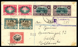 SOUTH WEST AFRICA - Registered Cover Sent To Delft, The Netherlands. South-Africa Stamps Opt S.W.A. - Zuidwest-Afrika (1923-1990)
