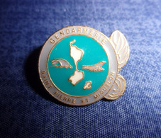 Pin's Gendarmerie Nationale De Saint Pierre Et Miquelon - Atlantique - Outre Mer - Militaria