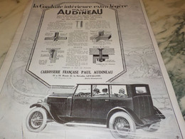 ANCIENNE  PUBLICITE CONDUITE EXTRA LEGERE PAUL AUDINEAU 1925 - Voitures