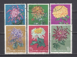 21219 CHINA Volksrepublik 1961 Chrysanthemen, Zweite Ausgabe  MiNr 577-582 (4) - Oblitérés