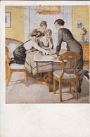AK Künstlerkarte B. Wennerberg - Strategie - Frauen Am Kartentisch - 1. WK (58242) - Wennerberg, B.