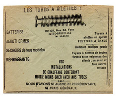 Chèques Postaux - Postchecks - Pub Chauffage Les Tubes à Ailettes Tuyaux - Portofreiheit