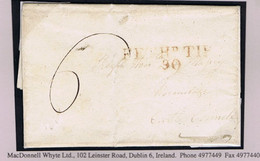 Ireland Tipperary Limerick 1808 Letter Fethard To Castleconnell Abbreviated FETHD TIP/90 Town Mileage Mark, Crosspost - Prefilatelia