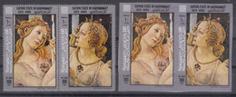 South Arabia Aden - Kathiri State Of Hadhramaut, Art Paintings Botticelli 1967 Mi#190-191 A And B Pairs, Never Hinged - Other & Unclassified