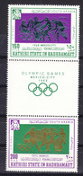 South Arabia Aden - State Of Hadhramaut, Olympic Games Mexico 1968 And Munchen 1972 Mi#181-182 A Never Hinged W. Bridge - Estate 1968: Messico