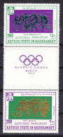 South Arabia Aden - State Of Hadhramaut, Olympic Games Mexico 1968 And Munchen 1972 Mi#181-182 A Never Hinged W. Bridge - Summer 1968: Mexico City