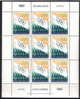 Yugoslavia Olympic Games Week 1970 Mi#39 Mint Never Hinged Kleinbogen - Ongebruikt