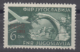 Yugoslavia Republic 1951 Airmail ZEFIZ Mi#653 Mint Never Hinged - Neufs