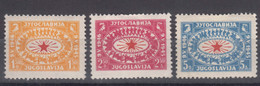Yugoslavia Republic 1946 Mi#494-496 Mint Hinged - Nuovi