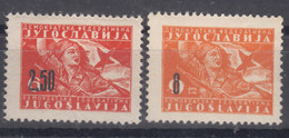 Yugoslavia Republic 1946 Mi#492-493 Mint Hinged - Neufs