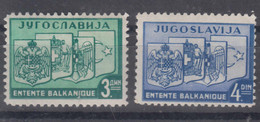 Yugoslavia Kingdom 1937 Mi#348-349 Mint Hinged - Nuovi