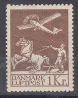 Denmark Airmail 1929 Mi#181 Mint Hinged Repaired - Ungebraucht