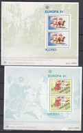 Portugal Azores And Madeira 1981 Europa CEPT Mi#Block 2 Mint Never Hinged - Neufs