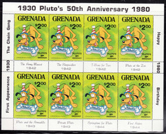 Grenada 1981 Disney Cartoons Pluto Mi#1076 Kleinbogen Mint Never Hinged - Disney