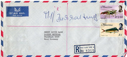 L29647 - Mauritius - 1975 - Rp.2,50 Lobster MiF A. R-Lp.-Bf. PORT LOUIS -> Westdeutschland - Maritiem Leven