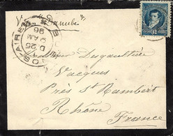 1896- Cover From B A  Fr. 12 Cent. To France - Brieven En Documenten