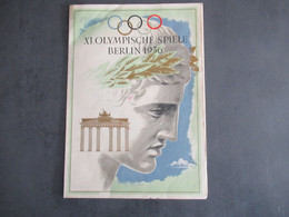 3.Reich XI. Olympische Spiele Berlin 1936 Schmucktelegramm Innen Mit WHW Schiffe Mit Verschiedenen SST Und Olympia 1936 - Covers & Documents