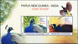 Papua New Guinea 2017. National Birds Of P. N. Guinea And India (MNH OG) S/S - Papoea-Nieuw-Guinea