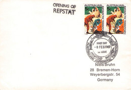 AUSTRALIAN ANTARCTIC TERR. - LETTER 1969 OPENING OF REPSTAT > BREMEN/DE Mi #11 / QC212 - Cartas & Documentos