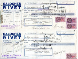 Haute- Loire - Le Puy  -  2 Lettres De Change De 1936 - Schecks  Und Reiseschecks