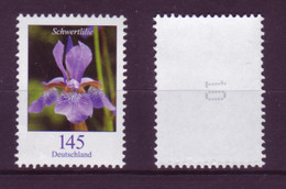 Bund 2507 RM Mit Gerade Nummer Blumen Schwertlilie 145 Cent Postfrisch - Rolstempels