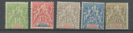 1900 Colonie Fse SENEGAL N°21 à 25, Neuf *. TB. Cote 146€ H3076 - Unused Stamps