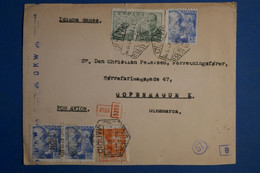 AF5 ESPANA  BELLE   LETTRE CENSUREE   1942 MADRID   A COPENHAGUE +AEROPHILATELIE +AFF.  INTERESSANT - Briefe U. Dokumente