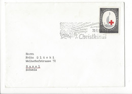 29171- Christkindl 1963 Cover Pour Basel 20.12.1963 + Timbre Hundert Jahre Rotes Kreuz - Noël