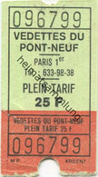 Frankreich - Paris - Vedettes Du Pont-Neuf - Plein Tarif 25F - Fahrschein - Europe