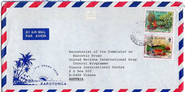 L30832 - Cook-Inseln - 1984 - $1&5c (Mgl.) MiF A. LpBf. Nach Oesterreich - Vissen