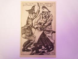 2021 - 3596  Illustrateur P. REMY  1940  " Qu'as-tu Fais Staline !!  -  Je Te Prépare Une Nouvelle Croix Mon Adolf " - Patriotiques