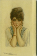 BOMPARD SIGNED 1910s POSTCARD - WOMAN - N.955/1 (BG2048) - Bompard, S.