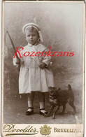 Ancienne Photo CDV Portrait Carte De Visite Enfant Child Baionette Chasse Hunting Chien Dog Jachtgeweer Gun Oude Foto - Non Classés