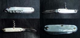 Mini Couteau , 1 Lames Et Tire Bouchon - Longueur Ouvert 65 Mm - Poids 5 Gr - Knives