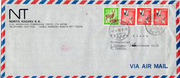 L31632 - Japan - 1972 - 3@¥100 Kranich MiF A. LpBf. ITABASHIKITA TOKYO -> Westdeutschland - Brieven En Documenten