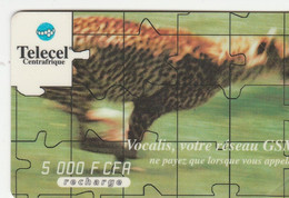 Central African Republic - Telecel - Cheetah  5000 F CFA - Centraal-Afrikaanse Republiek