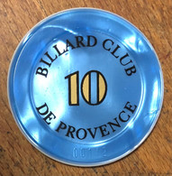 13 MARSEILLE JETON DE CASINO BILLARD CLUB DE PROVENCE 50 FRANS CHIPS TOKENS GAMING - Casino