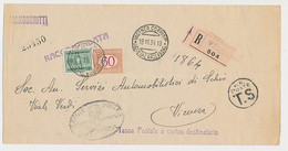 Taxe / Porto Registered Cover Vicenza Italy 1934 - Segnatasse