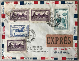 Cambodge, TAD PHNOM PENH 25.8.1960 Sur Enveloppe Par EXPRES Pour Saigon - (B3037) - Kambodscha