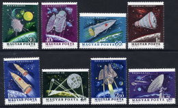 HUNGARY 1964 Space Exploration Set Of 8 MNH / **.  Michel 1991-98 - Ongebruikt