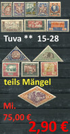 Tuva 1927 - Touva 1927 - Michel 15-28 - ** Mnh Neuf Postfris - Teils Mängel / Some With Defects - Tuva